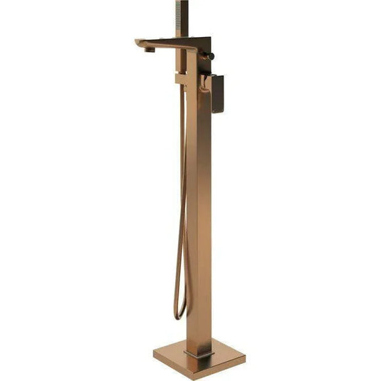 Ruby Ghost Floor Standing Bath/Shower Mixer - Brushed Bronze - RUBY108998 - Envy Bathrooms Ltd