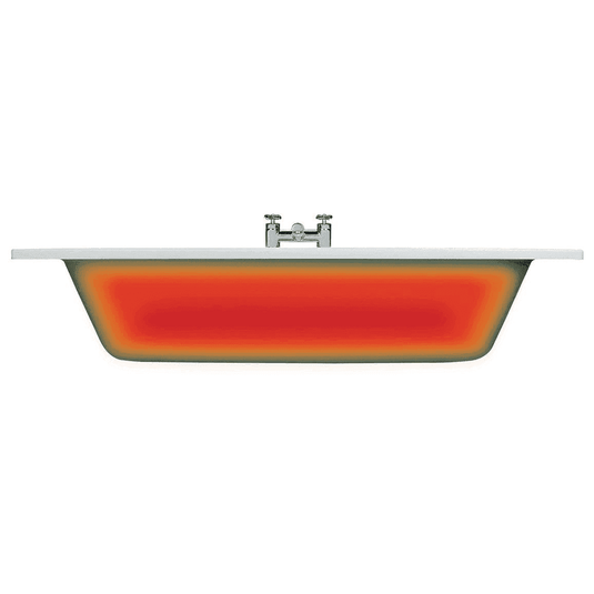 Ruby Gunner Square Double End SUPERCAST 1700x750x550mm 0TH Bath w/Legs - RUBY105657 - Envy Bathrooms Ltd