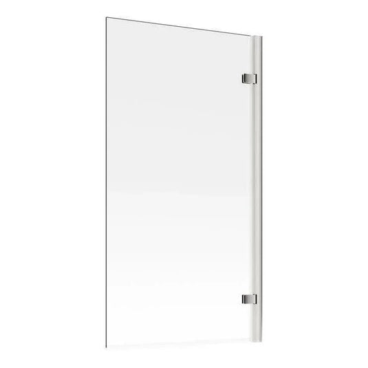 Ruby Hinged Straight Bath Screen - Chrome - RUBY3774 - Envy Bathrooms Ltd