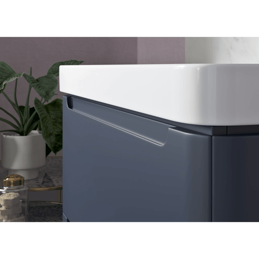 Ruby Honey 600mm 2 Door Floor Standing Basin Unit - Matt Indigo - RUBY96047 - Envy Bathrooms Ltd