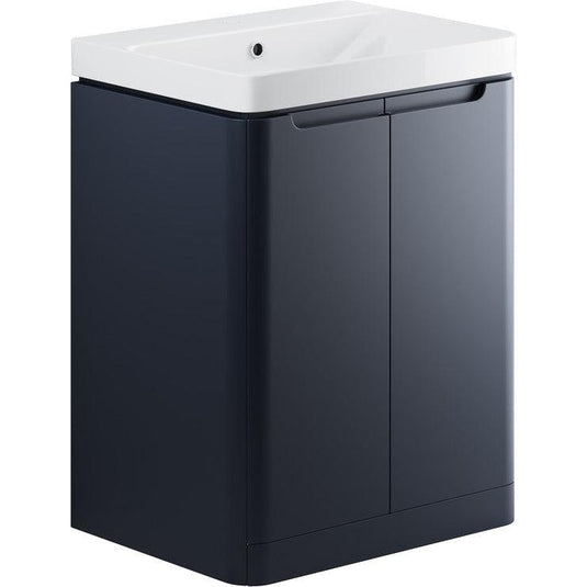Ruby Honey 600mm 2 Door Floor Standing Basin Unit - Matt Indigo - RUBY96047 - Envy Bathrooms Ltd