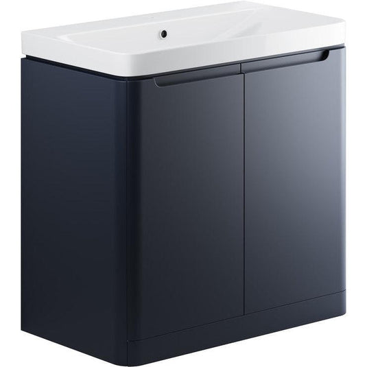 Ruby Honey 800mm 2 Door Floor Standing Basin Unit - Matt Indigo - RUBY96053 - Envy Bathrooms Ltd