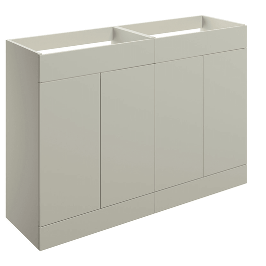 Ruby Kobe 1180mm Floor Standing 4 Door Basin Unit (No Top) - Matt Latte - RUBY106997 - Envy Bathrooms Ltd