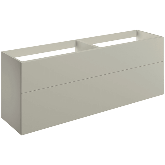 Ruby Kobe 1180mm Wall Hung 4 Drawer Basin Unit (No Top) - Matt Latte - RUBY104071 - Envy Bathrooms Ltd