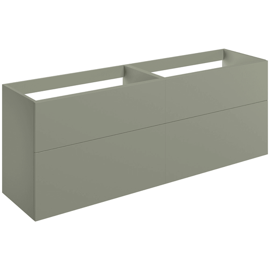 Ruby Kobe 1180mm Wall Hung 4 Drawer Basin Unit (No Top) - Matt Olive Green - RUBY106977 - Envy Bathrooms Ltd