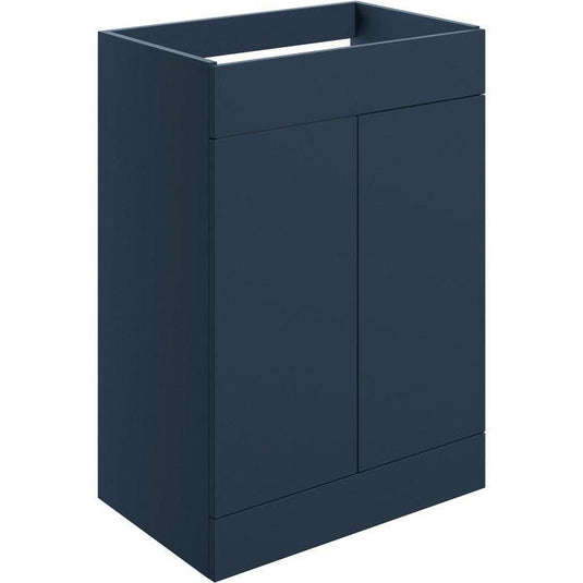 Ruby Kobe 590mm Floor Standing 2 Door Basin Unit (No Top) - Matt Deep Blue - RUBY106990 - Envy Bathrooms Ltd