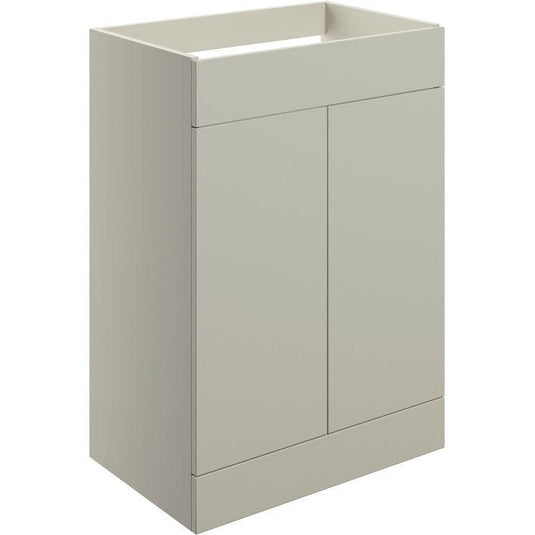 Ruby Kobe 590mm Floor Standing 2 Door Basin Unit (No Top) - Matt Latte - RUBY106996 - Envy Bathrooms Ltd