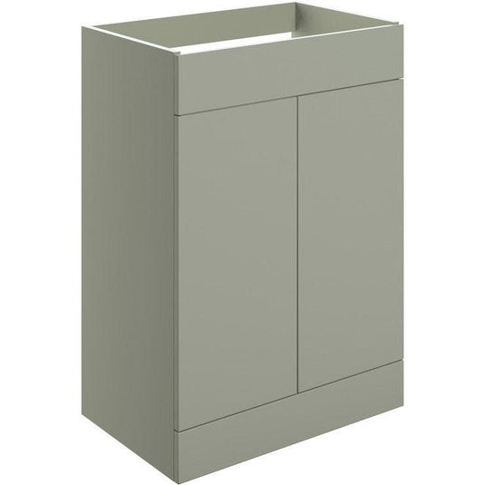 Ruby Kobe 590mm Floor Standing 2 Door Basin Unit (No Top) - Matt Olive Green - RUBY106978 - Envy Bathrooms Ltd