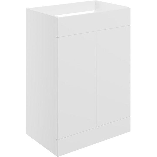 Ruby Kobe 590mm Floor Standing 2 Door Basin Unit (No Top) - Matt White - RUBY106984 - Envy Bathrooms Ltd