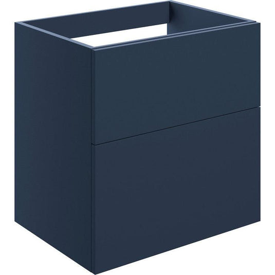 Ruby Kobe 590mm Wall Hung 2 Drawer Basin Unit (No Top) - Matt Deep Blue - RUBY106205 - Envy Bathrooms Ltd