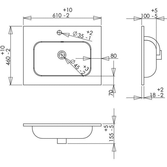 Ruby Kobe 615mm Floor Standing 2 Door Basin Unit & Basin - Matt Antique Rose - RUBY107000 - Envy Bathrooms Ltd