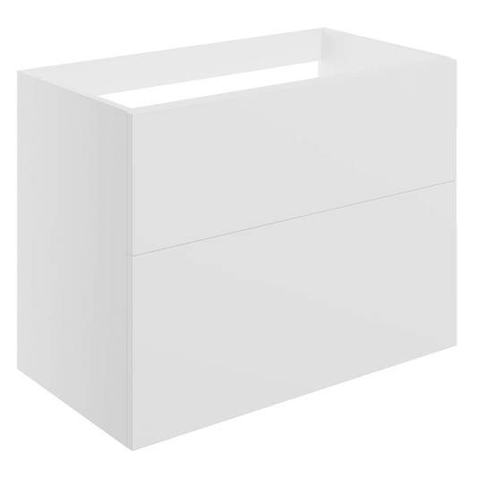 Ruby Kobe 790mm Wall Hung 2 Drawer Basin Unit (No Top) - Matt White - RUBY106983 - Envy Bathrooms Ltd