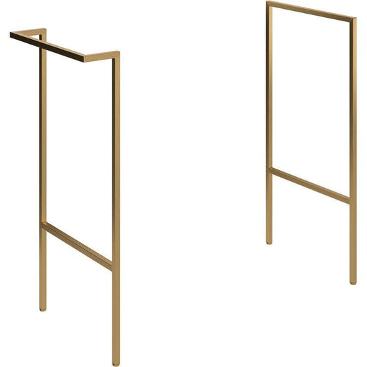 Ruby Kobe Optional Frame with Integrated Towel Rail - Brushed Brass - RUBY106874 - Envy Bathrooms Ltd