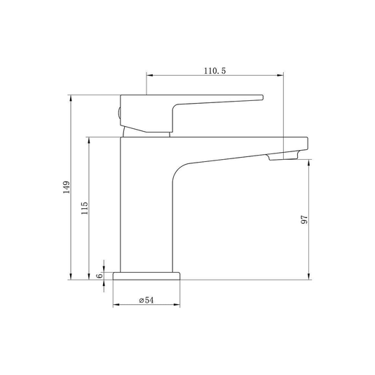 Ruby Lucky Basin Mixer - Chrome - RUBY105740 - Envy Bathrooms Ltd