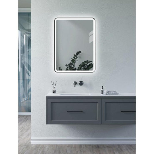 Ruby Maggie 600mm Rectangle Front-Lit LED Mirror - Matt Black - RUBY106270 - Envy Bathrooms Ltd