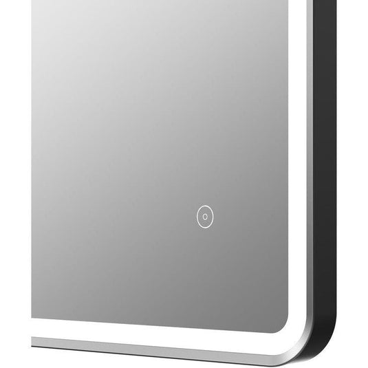 Ruby Maggie 600mm Rectangle Front-Lit LED Mirror - Matt Black - RUBY106270 - Envy Bathrooms Ltd
