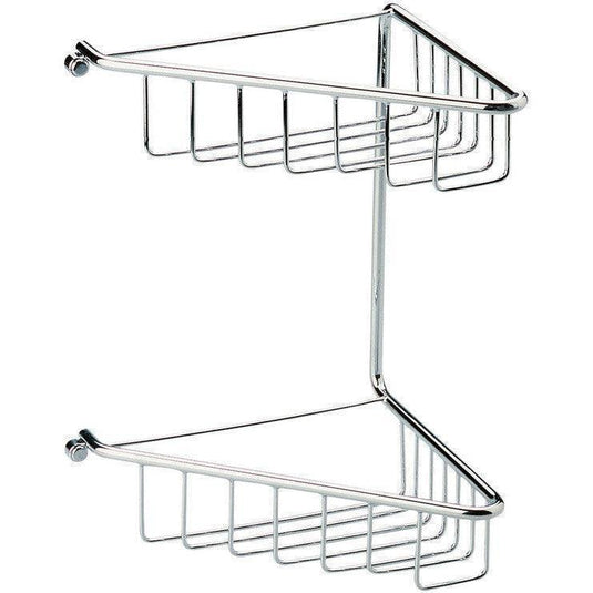 Ruby Maisie 2-Tier Corner Shower Caddy - Chrome - RUBY101697 - Envy Bathrooms Ltd