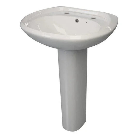 Ruby Marley 573x460mm 2TH Basin & Full Pedestal - RUBY103720 - Envy Bathrooms Ltd