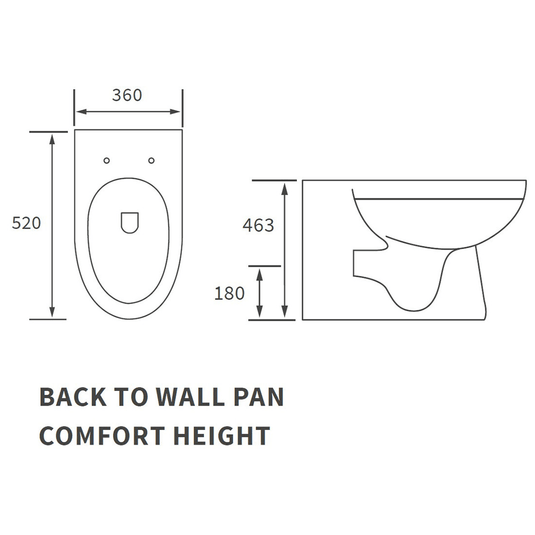 Ruby Missy Rimless Back To Wall Comfort Height WC & Soft Close Seat - RUBY101517 - Envy Bathrooms Ltd