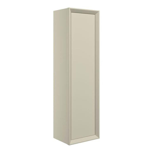 Ruby Oscar 345mm Wall Hung 1 Door Tall Unit - Matt Cotton - RUBY108478 - Envy Bathrooms Ltd
