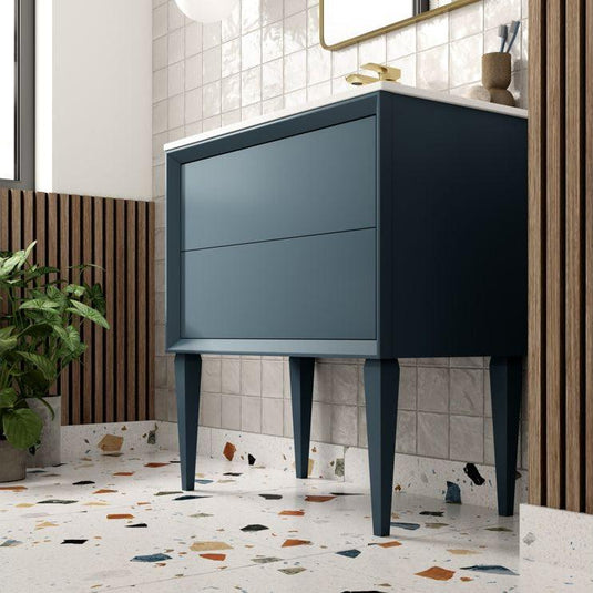 Ruby Oscar Set of Two Legs - Matt Storm Blue - RUBY108495 - Envy Bathrooms Ltd
