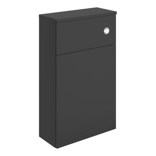 Ruby Paisley 500mm WC Unit - Matt Black & Glass - RUBY108462 - Envy Bathrooms Ltd