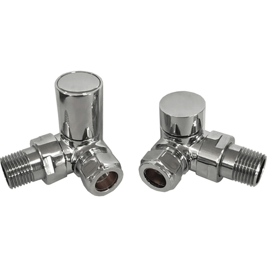 Ruby Patterned Chrome Radiator Valves - Corner - RUBY103016 - Envy Bathrooms Ltd