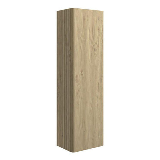 Ruby Princess 350mm Wall Hung 1 Door Tall Unit - Textured Oak - RUBY108920 - Envy Bathrooms Ltd
