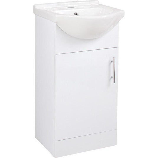 Ruby Ranger 450mm Basin Unit & Basin - White Gloss - RUBY102954 - Envy Bathrooms Ltd