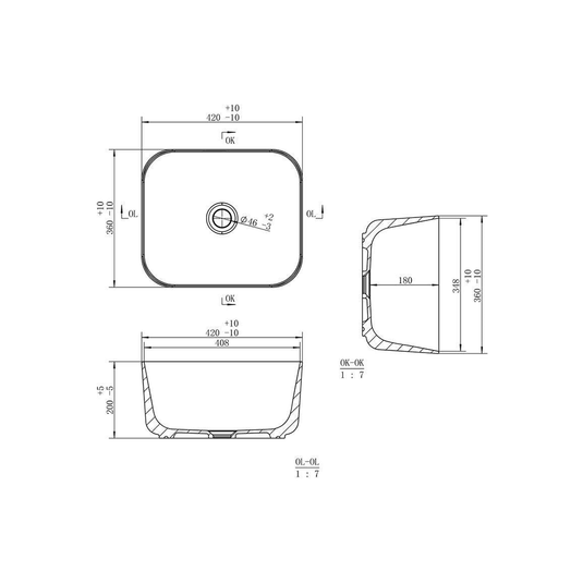 Ruby Remi Deep 420mm Washbowl - RUBY104936 - Envy Bathrooms Ltd