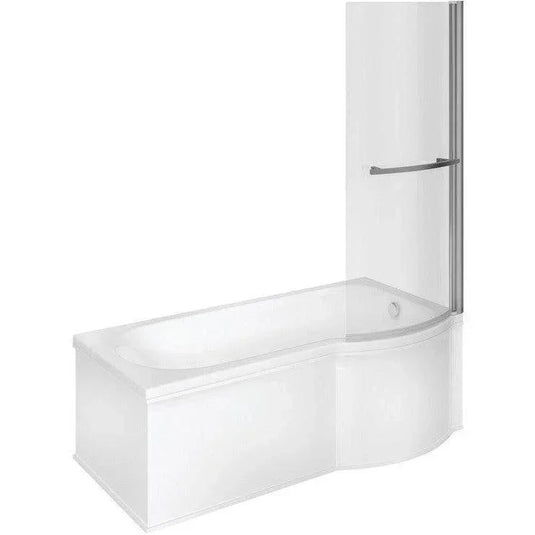Ruby Remi P Shape SUPERCAST 1700x850x560mm 0TH Shower Bath Pack (RH) - RUBY105612 - Envy Bathrooms Ltd