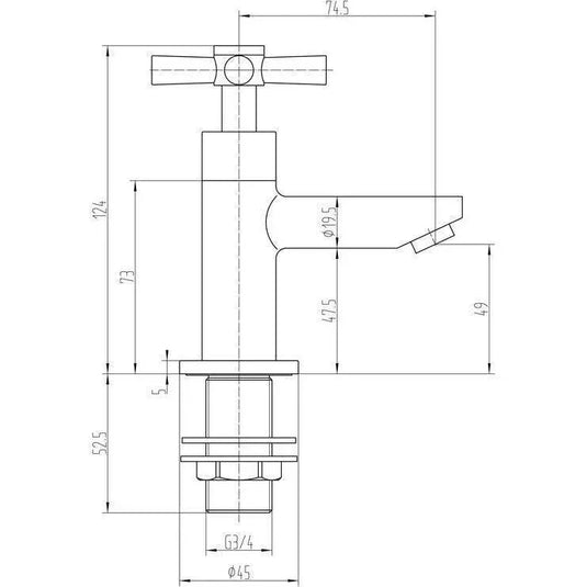 Ruby Rocky Bath Taps - Chrome - RUBY105765 - Envy Bathrooms Ltd