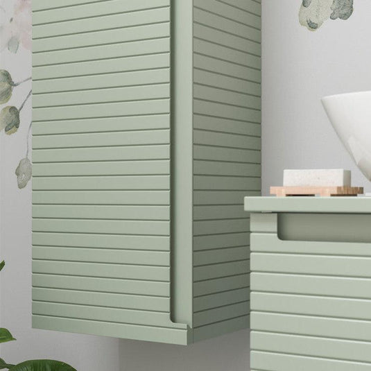 Ruby Roo 350mm Wall Hung 1 Door Tall Unit - Matt Willow Green - RUBY106937 - Envy Bathrooms Ltd