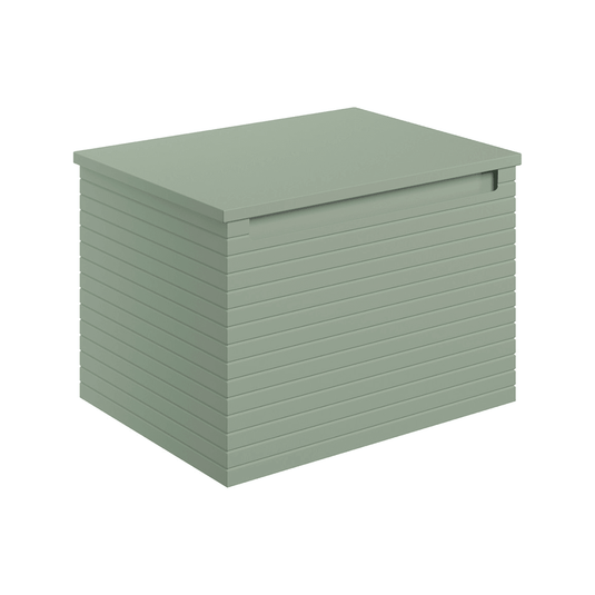 Ruby Roo 600mm Wall Hung 1 Drawer Basin Unit & Worktop - Matt Willow Green - RUBY106938 - Envy Bathrooms Ltd