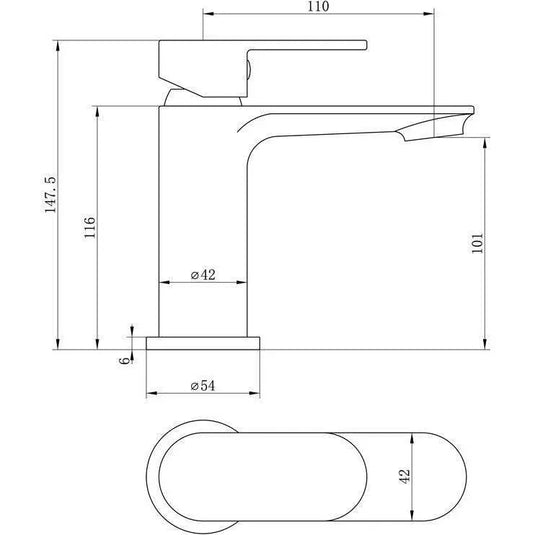 Ruby Rusty Basin Mixer - Chrome - RUBY105597 - Envy Bathrooms Ltd