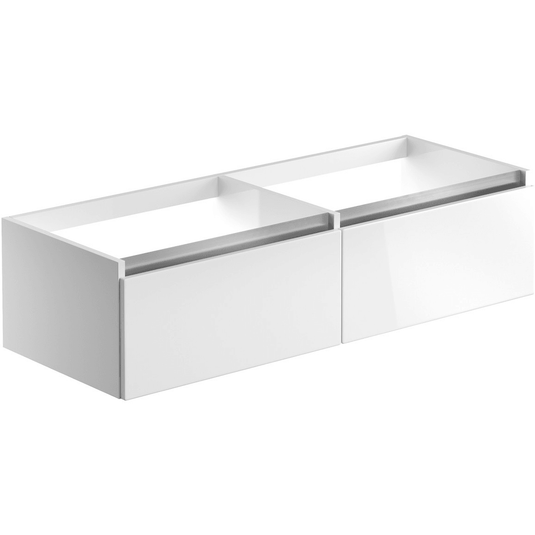 Ruby Sasha 1200mm Wall Hung Basin Unit Run (No Top) - White Gloss - RUBY101532 - Envy Bathrooms Ltd