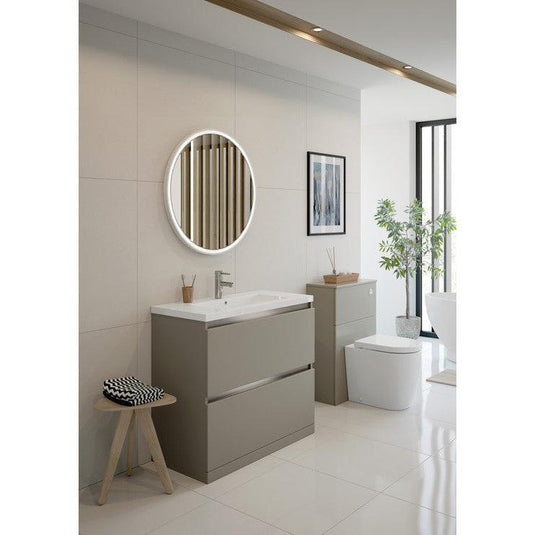 Ruby Sasha 615mm 2 Drawer Floor Standing Basin Unit Inc. Basin - Latte - RUBY101553 - Envy Bathrooms Ltd