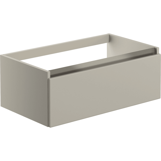 Ruby Sasha 800mm 1 Drawer Wall Hung Basin Unit (No Top) - Latte - RUBY101552 - Envy Bathrooms Ltd