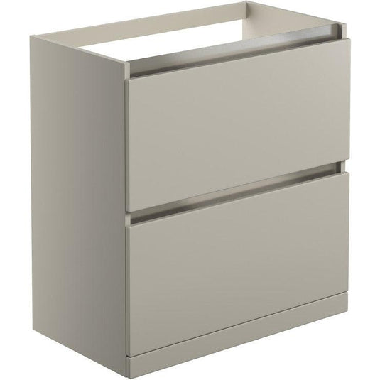Ruby Sasha 800mm 2 Drawer Floor Standing Basin Unit (No Top) - Latte - RUBY101556 - Envy Bathrooms Ltd