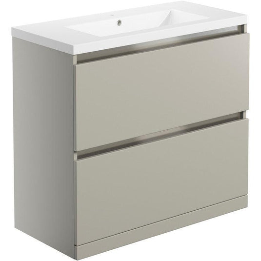 Ruby Sasha 815mm 2 Drawer Floor Standing Basin Unit Inc. Basin - Latte - RUBY101555 - Envy Bathrooms Ltd