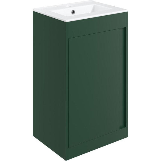 Ruby Shadow 510mm Floor Standing Unit Inc. Basin - Matt Conifer Green - RUBY105317 - Envy Bathrooms Ltd