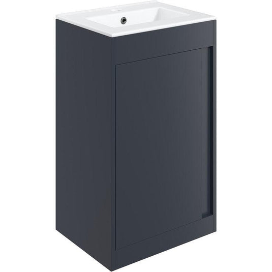 Ruby Shadow 510mm Floor Standing Unit Inc. Basin - Matt Indigo Blue - RUBY105313 - Envy Bathrooms Ltd
