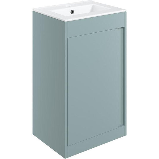 Ruby Shadow 510mm Floor Standing Unit Inc. Basin - Matt Sea Green - RUBY105311 - Envy Bathrooms Ltd