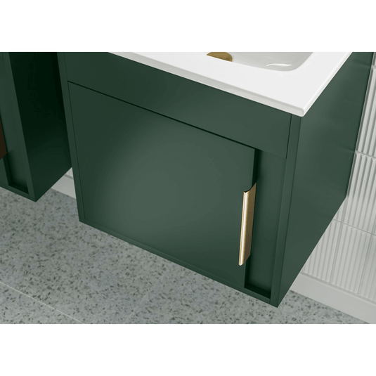 Ruby Shadow 510mm Wall Hung Unit Inc. Basin - Matt Conifer Green - RUBY105316 - Envy Bathrooms Ltd