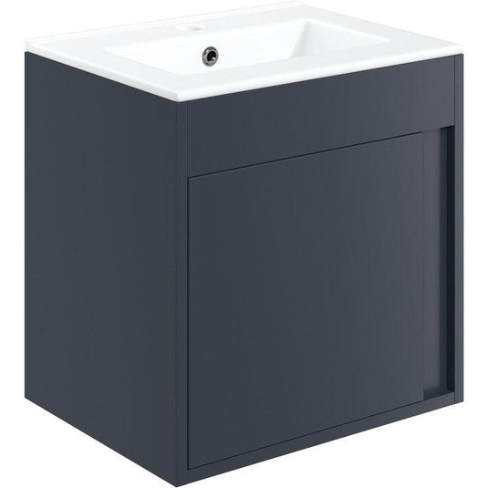 Ruby Shadow 510mm Wall Hung Unit Inc. Basin - Matt Indigo Blue - RUBY105312 - Envy Bathrooms Ltd