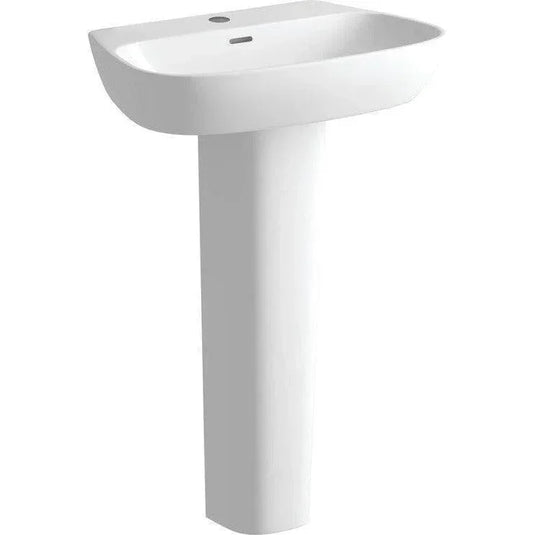 Ruby Shelby 600x400mm 1TH Basin & Full Pedestal - RUBY1752 - Envy Bathrooms Ltd