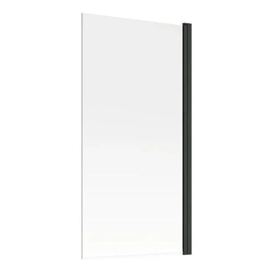 Ruby Single Straight Bath Screen - Black - RUBY104939 - Envy Bathrooms Ltd