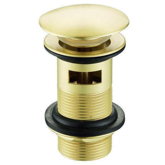 Ruby Slotted Mushroom Basin Waste (1 1/4") - Brushed Brass - RUBY105813 - Envy Bathrooms Ltd