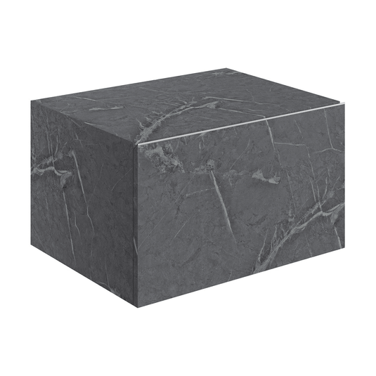 Ruby Smokey 600mm Wall Hung Storage Drawer - Grey Marble - RUBY106951 - Envy Bathrooms Ltd