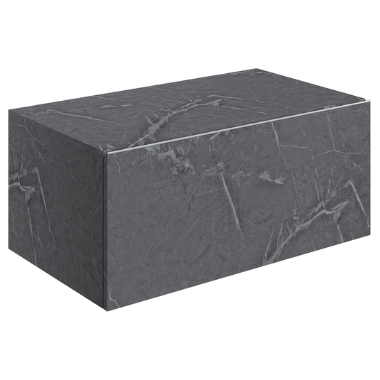 Ruby Smokey 800mm Wall Hung Storage Drawer - Grey Marble - RUBY106952 - Envy Bathrooms Ltd